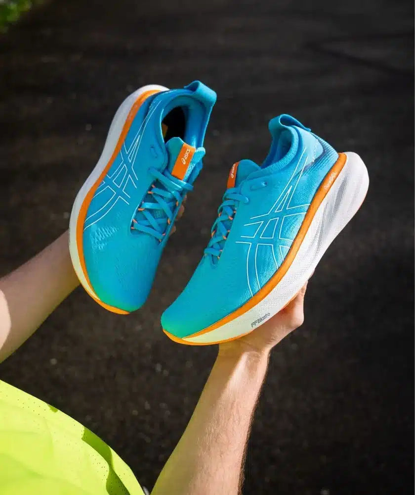 Asics Gel Nimbus 26 Blue Green Running Shoes